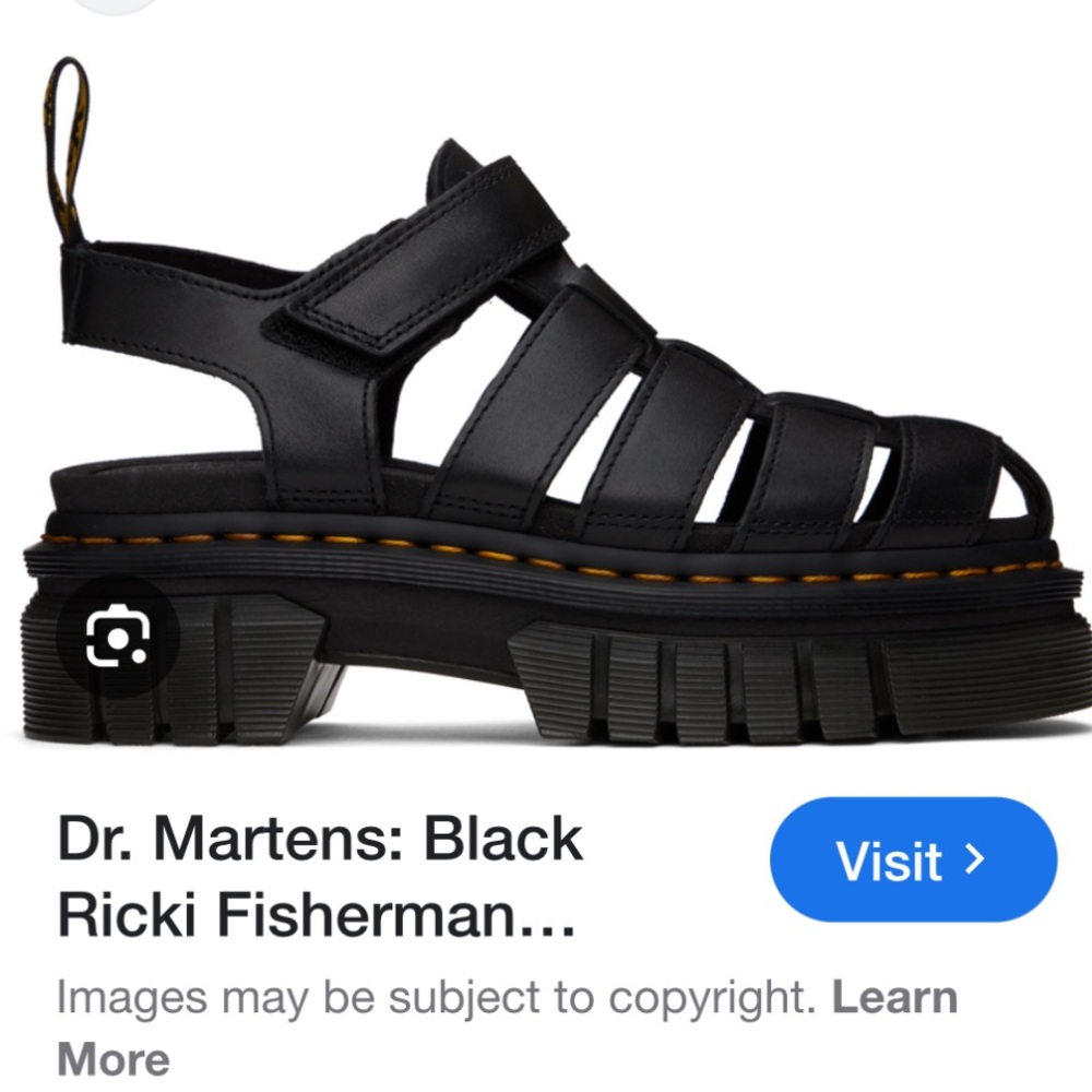 Dr. Martens Woven Platform Gladiator Sandals Ricki Fisherman genuine leather